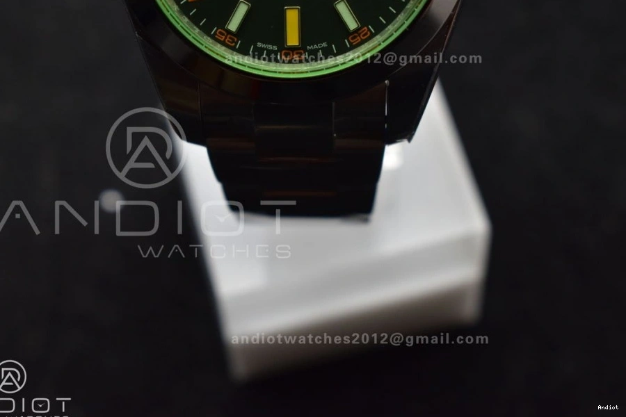 Edition Black 116400 SS on Green Dial Sapphire Real SS SA 1:1 904L Stylish Best Bracelet 904L VSF Milgauss 914 GV 0704